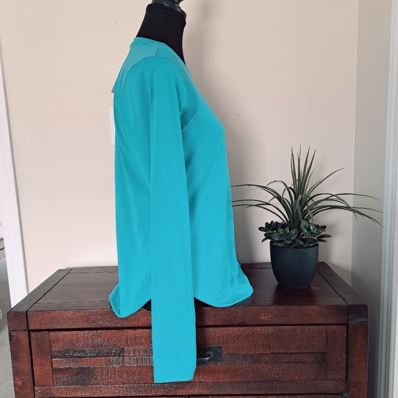 ❤️Sage Collective Active Top Teal Blue Women's Small Long Sleeve Tee Workout - Picture 2 of 13